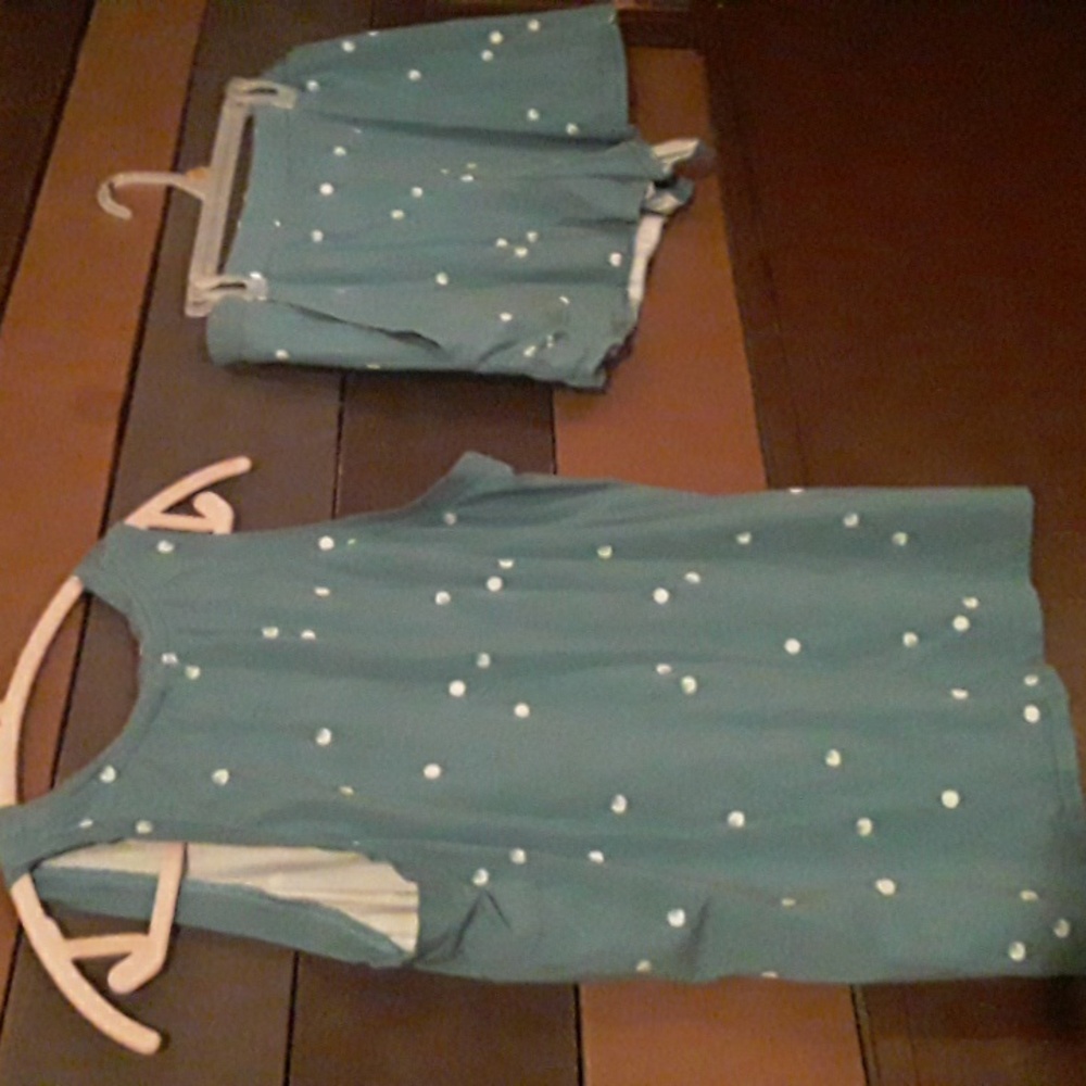 Stars Above XL Short sleeve 2 Piece Night Outfit/Pajamas Short Set  Slate - Picture 9 of 16